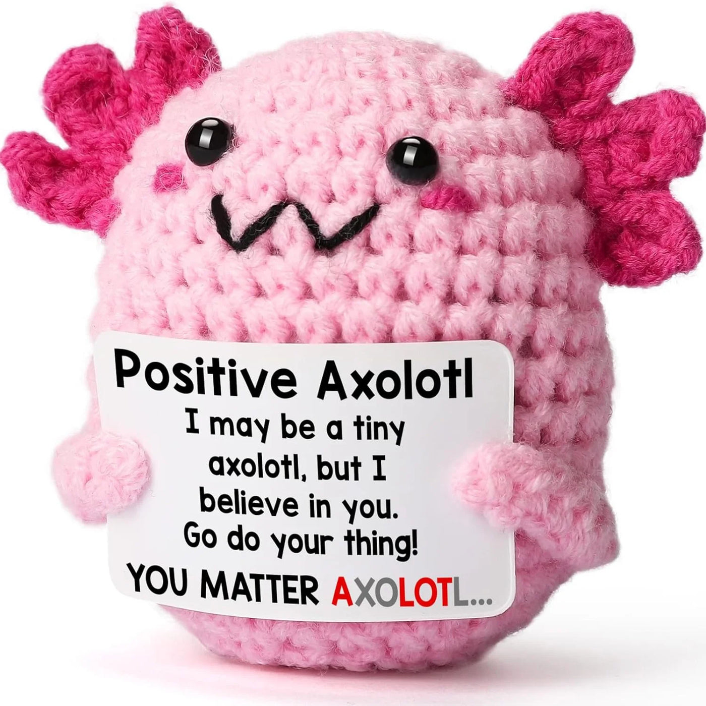 Funny Crochet Positive Energy Axolotl Doll