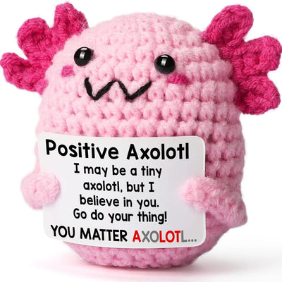 Funny Crochet Positive Energy Axolotl Doll