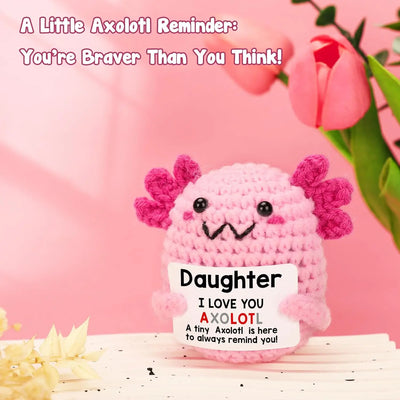 Funny Crochet Positive Energy Axolotl Doll