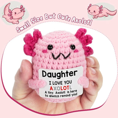 Funny Crochet Positive Energy Axolotl Doll