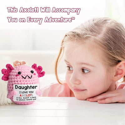 Funny Crochet Positive Energy Axolotl Doll