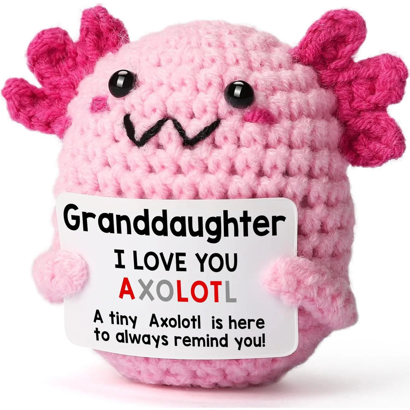 Funny Crochet Positive Energy Axolotl Doll