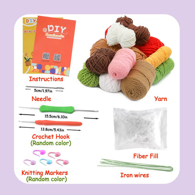 6pcs Crochet Potted Flower Kit for Beginners