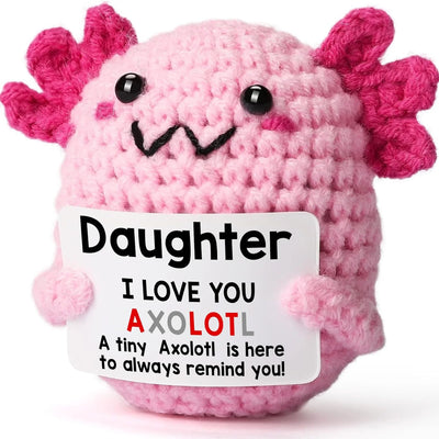 Funny Crochet Positive Energy Axolotl Doll